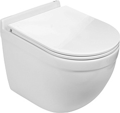 WeltWasser Унитаз подвесной Heimbach 004 GL-WT в комплекте с инсталляцией Amberg 497 с белой клавишей смыва – фотография-2